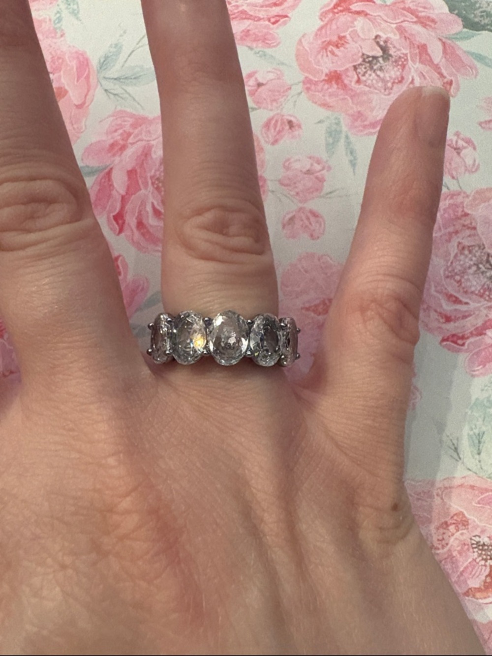 Diamond Cubic Zirconia on Hema - Size 6 - Bomb Party - The Serendipity Ring